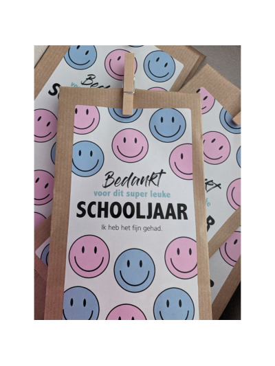 Bedankt voor dit super leuke schooljaar zakje