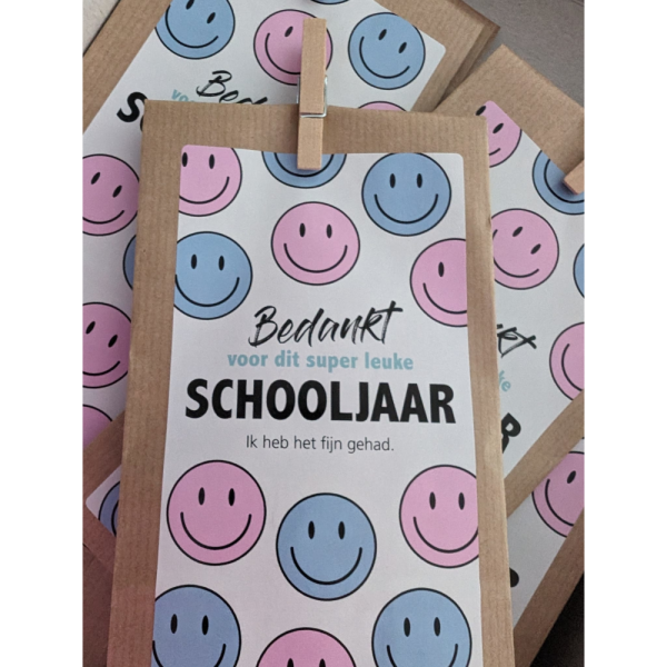 Bedankt voor dit super leuke schooljaar zakje