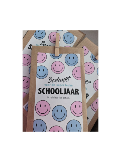 Bedankt voor dit super leuke schooljaar zakje