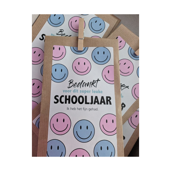 Bedankt voor dit super leuke schooljaar zakje